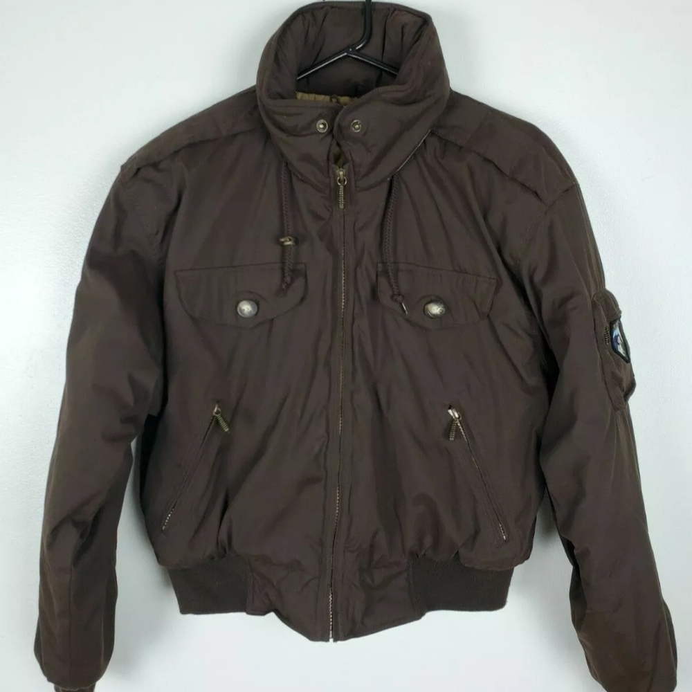 Women's Obermeyer Davos Brown Hooded Ski Jacket Size 10 Medium
